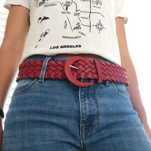 Red Leather Belt